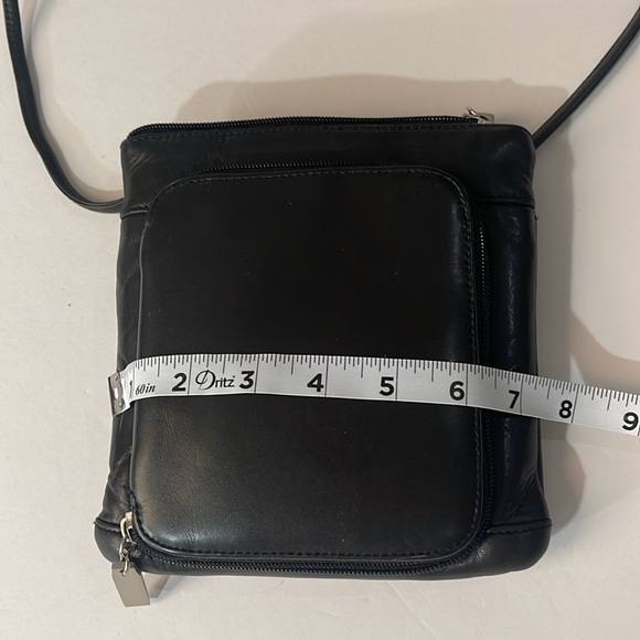 Vintage HOBO International Black Leather Crossbody Organizer Bag - Picture 5 of 6